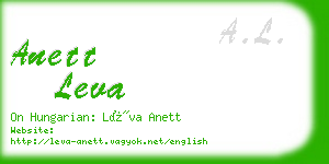 anett leva business card